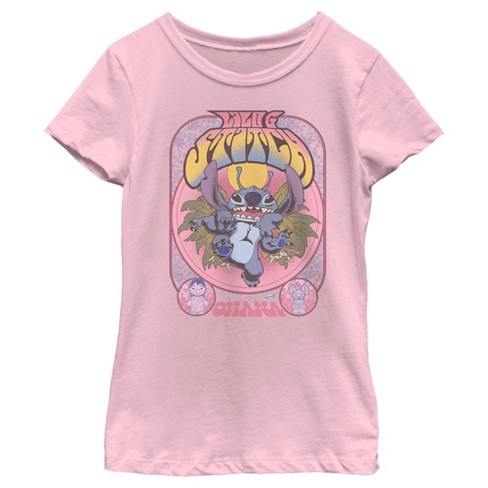 Girl's Lilo & Stitch Ohana Groovy Stitch Poster T-Shirt - image 1 of 4