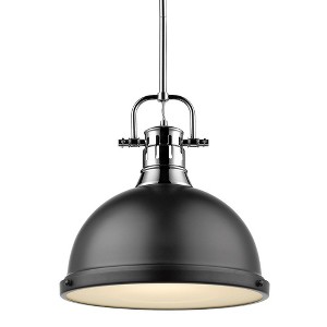 Golden Lighting Duncan 1 Light Pendant with Rod - 1 of 1