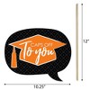 Big Dot of Happiness Funny Orange Graduation Party Photo Booth Props Kit - 10 Piece - 3 of 4