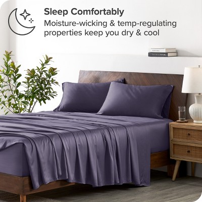 Dusty Purple Twin XL Bamboo Deep Pocket Sheet Set