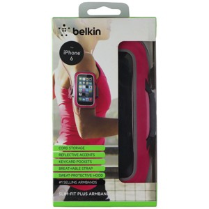 Belkin Slim-Fit Plus Armband for iPhone 6 - Fuchsia - 1 of 1