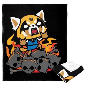 Aggretsuko Skull And Flame Silk Touch Throw Blanket - 1 of 4