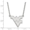 Black Bow Jewelry 10k White Gold West Virginia Mountaineers NCAA Necklace 18 Inch - 2 of 4