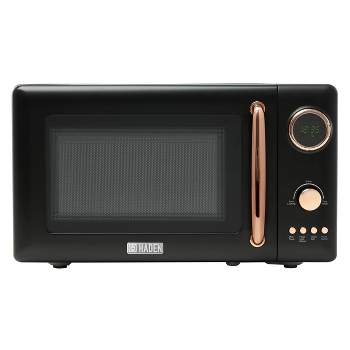 Haden 700W .7 cu ft Microwave with Settings and Timer - Black and Copper