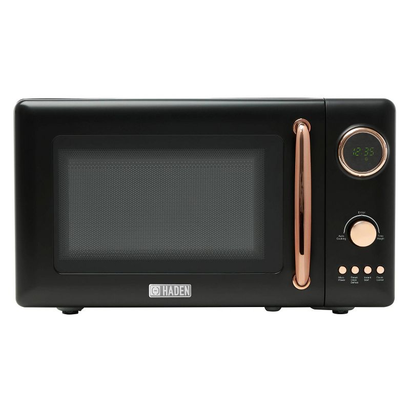 Haden 700W .7 cu ft Microwave with Settings and Timer - Black and Copper, 1 of 9
