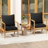 Tangkula Deep Seat Chair Cushion Pads Set Indoor/Outdoor w/ Rope Belts - 3 of 4