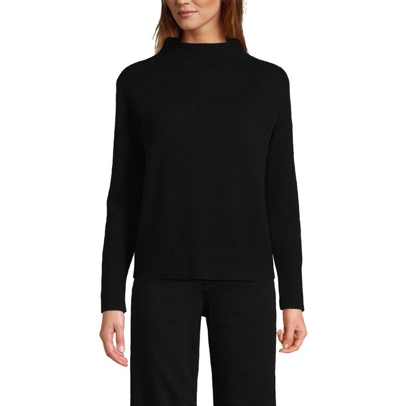 Lands' End Women's Cashmere Funnel Neck Sweater, 1 of 7