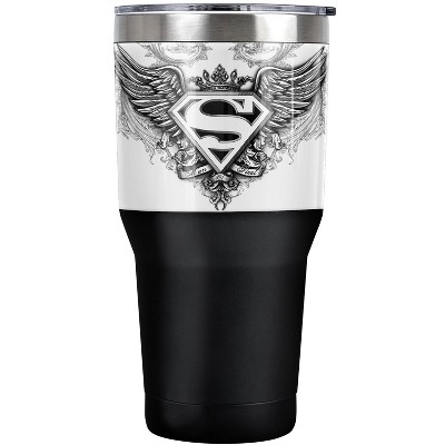 Superman Winged Logo Steel Tumbler 30oz Coffee Travel Mug