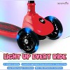 SereneLife 3-Wheel Foldable Kid Kick Scooter - Adjustable Handlebar, LED Lights - 4 of 4