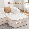 GDFStudio Meline Modern Teddy Upholstered Sectional Sofa with Cushions and Pillows - 4 of 4