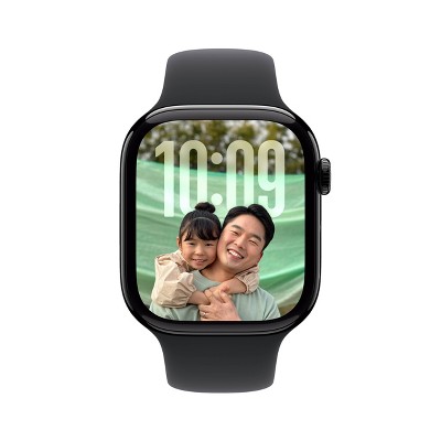 Apple Watch Series 10 GPS 42mm Jet Black Aluminum Case with Black Sport Band - S/M