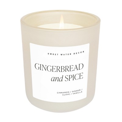 Sweet Water Decor Gingerbread and Spice 15oz Matte Candle - Tan