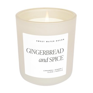 Sweet Water Decor Gingerbread and Spice 15oz Matte Candle - Tan - 1 of 3