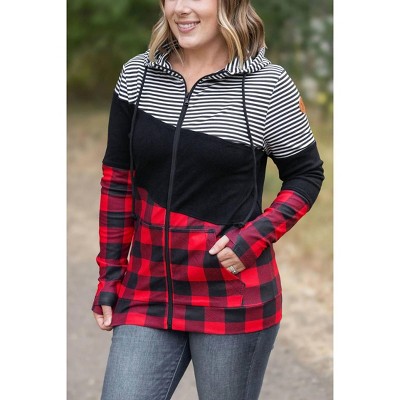 Women's Colorblock Fullzip Hoodie - Michelle Mae