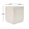 TUYOHW Cube Patio End Table,15x15x17 Inch Lightweight Concrete Patio Side Table for Patio,Garden,Balcony - 3 of 4