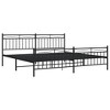 vidaXL Metal Bed Frame with Headboard and FootboardBlack 76 in.x79.9 in. King - 4 of 4