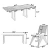 6 PCS Dining Table Set with Bench, Extendable Table with Leaves, Upholstered Rubber Wood Chairs with Wicker Backs and Cushions-Coolbibila - 4 of 4