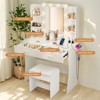 Sapphtopaz Vanity Desk with Mirror and Lights Dressing Table with Drawer, Storage Cabinet, 3 Adjustable Lighting Colors for Bedroom - 4 of 4
