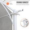 EAGLE PEAK 11.4'x11.4' Outdoor Pergola with Wood Looking Steel Frame, Retractable Textilene Sun Shade Top, Gray - 4 of 4