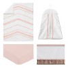 Sweet Jojo Designs Girl Baby Crib Bedding Set - Boho Fringe White and Pink Collection 4pc - 2 of 4