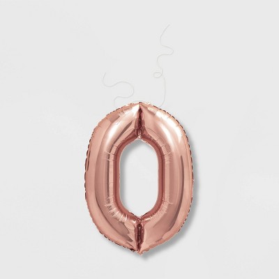 "0" Foil Balloon Rose Gold - Spritz™