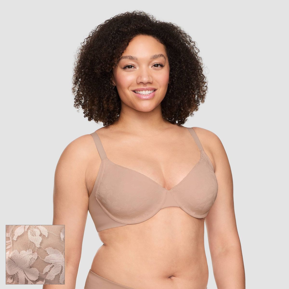 Simply Perfect by Warner's Women's Side and Underarm Smoothing Lace Unlined Bra