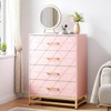 Garvee Narrow Chest of Drawers with Handles, Small Storage Cabinet with Anti-Tip Design for Bedroom, Living Room, Hallway - 3 of 4