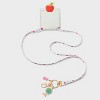 Teacher Apple and 123 Print with Charms Lanyard - Multicolor - 2 of 3