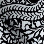 black stencil paisley