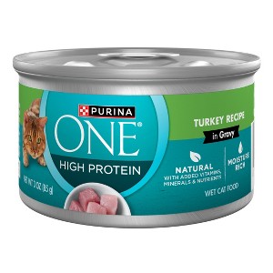Purina ONE Turkey Wet Cat Food - 3oz - 1 of 4