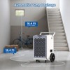 Moiswell Commercial Dehumidifier with Pump Heavy-Duty Moisture Control for Basement Warehouse, Industry Water Damage Unit, Auto Defrost - 4 of 4