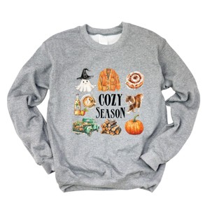 Cozy Season Watercolor Icons -  Womens Sweatshirt - 1 of 4