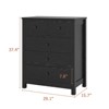 Garvee 5-Drawer Black Wood Dresser for Kids Room Living Room Nursery with Soft Close Safety Stop - 2 of 4