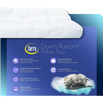 Twin White Down Alternative Pillowtop Mattress Topper