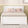 NicBex Twin/Full Bed Frame with Headboard,Platform Bed Frame with Drawer and 2 Shelves,No Box Spring Needed,Easy Assembly,Gray/White - 4 of 4