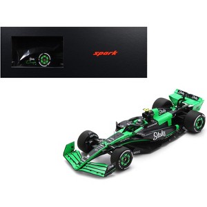 Sauber C44 #24 Zhou Guanyu "Stake F1 Team Kick" F1 "Bahrain GP" (2024) and Acrylic Display Case  1/18 Model Car by Spark - 1 of 4
