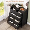 Garvee 5 Drawer Dresser for Bedroom, Tall Dresser with Deep Drawers, Metal Knobs, Modern Wood Grain Chests of Drawers for Entryway, Hallway - 3 of 4
