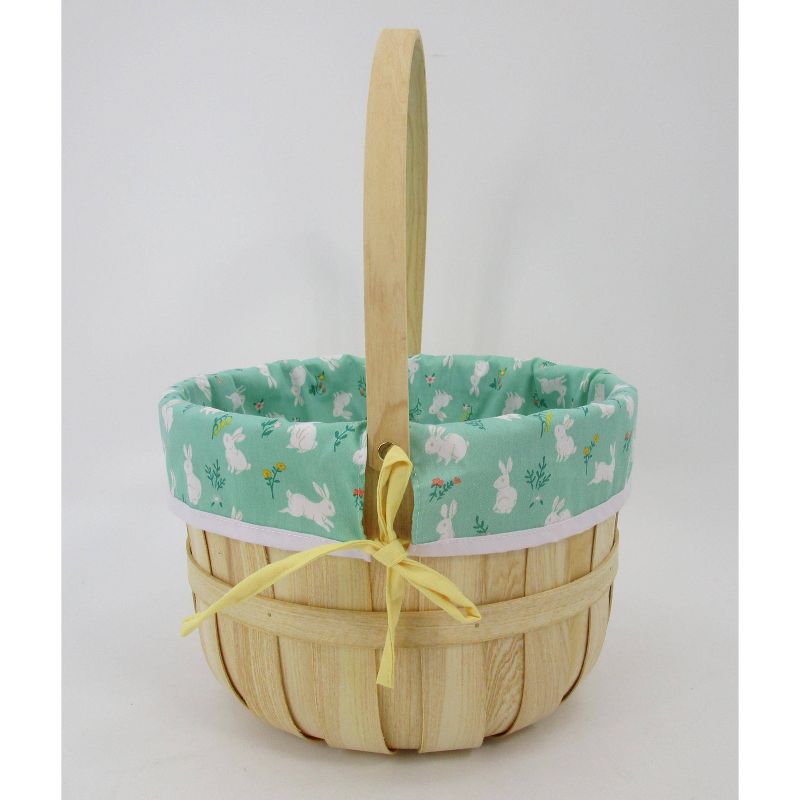 12&#34; Chipwood with Liner Easter Basket Bunny and Flower Pattern - Spritz&#8482;, 2 of 6