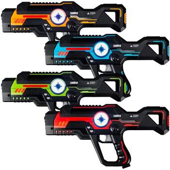 Best Choice Products Set of 4 Laser Tag Blasters, Infrared Toy Set Multiplayer Game for All Ages w/ Lights & Sounds
