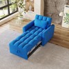 38.2-inch Velvet Foldable Sofa Bed with Adjustable Backrest, 3 Positions, Includes Pillow, Large Size for Living Room & Bedroom - 3 of 4