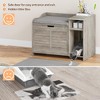 Whizmax Cat Litter Box Enclosure with Cushion, Hidden Cat Litter Box Furniture with Top Opening, Flip Top Litter Box Enclosure, Cat House - 3 of 4