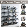 SKRAN 5 Tier Bookcase, Vintage Style Bookshelf, Open Book Organizer Rack with Baffles and Metal Frame for Home Office, Living Room - 2 of 4