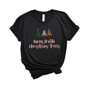 Simply Sage Market Women's Boho Farm Fresh Christmas Trees Short Sleeve Graphic Tee - 1 of 3