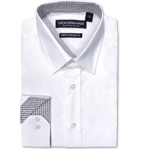 Nick Graham Mens Poplin Solid Button Down Dress Shirt - 1 of 1