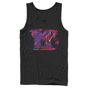 Men's MTV Dot Print Globe Logo Tank Top - 1 of 4