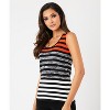 Women's Stripe Tank Top - french kyss - 3 of 4