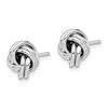 Black Bow Jewelry 9mm Grooved Love Knot Earrings in Sterling Silver - 2 of 4