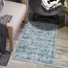 2x3ft Washed Back Low Pile Area Rug for Living Room, Washable Rugs for Bedroom, Hallway Runner, Large Non-Slip Carpet for Kitchen Dining Room (Blue) - 3 of 4