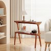 Lantine 2-Tier Solid Wood End Table, Side Table with Storage Shelf, Slim Bedside Table for Sofa, Living Room, Bedroom, Easy Assembly - 2 of 4