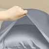 Unique Bargains Hair Skin Eye Mask Hair Band Envelope Breathable Satin Pillowcase Set Queen 20"x30" - 3 of 4